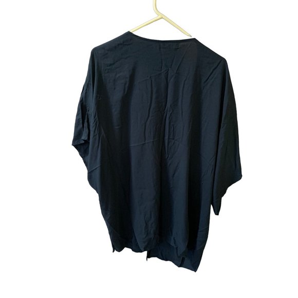 Nine Britton Womens Size XL Oversize Embroidered Jacket Open Front Cardigan Shor - Picture 9 of 13